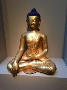 golden sitting Buddha